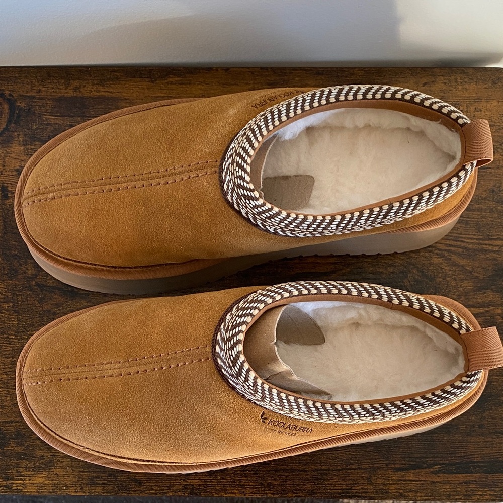 #K280-4 - NWB- Koolaburra by UGG Chestnut Platform Slipper- women’s 10 - Picture 2 of 15